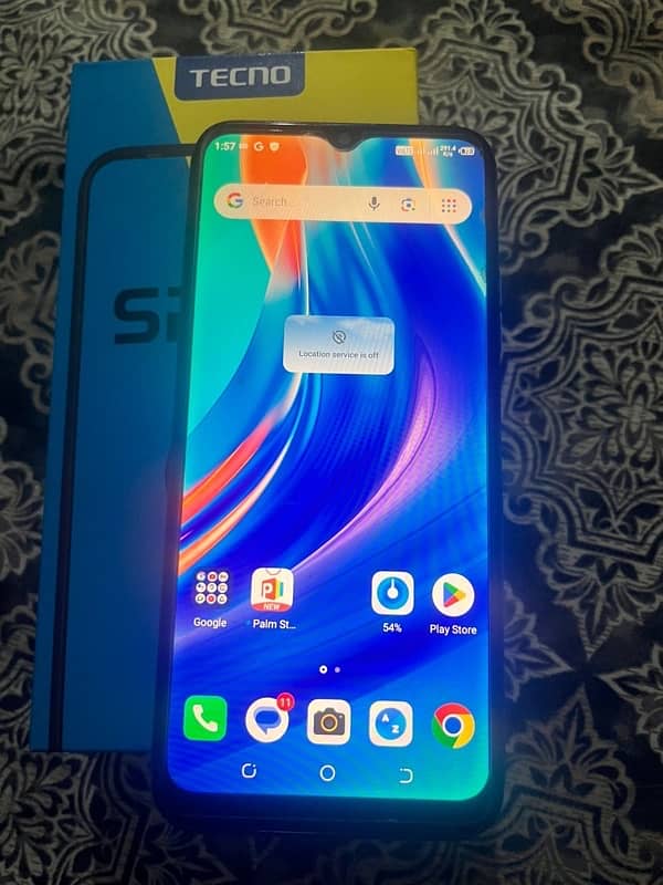 tecno spark 6 go blue colour with box 2 gb ram 32 gb rom 1