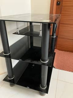 Glass TV table (with console slot) | Urgent Sell