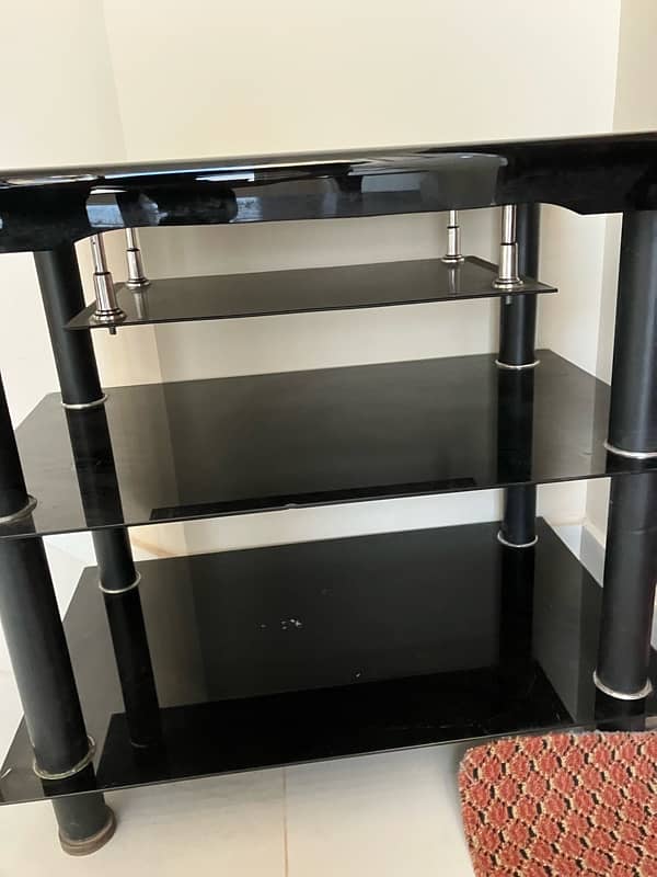 Glass TV table (with console slot) | Urgent Sell 3