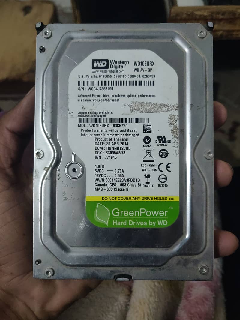 1tb Hard Drive 100% Health 0% Used sence purchased 0