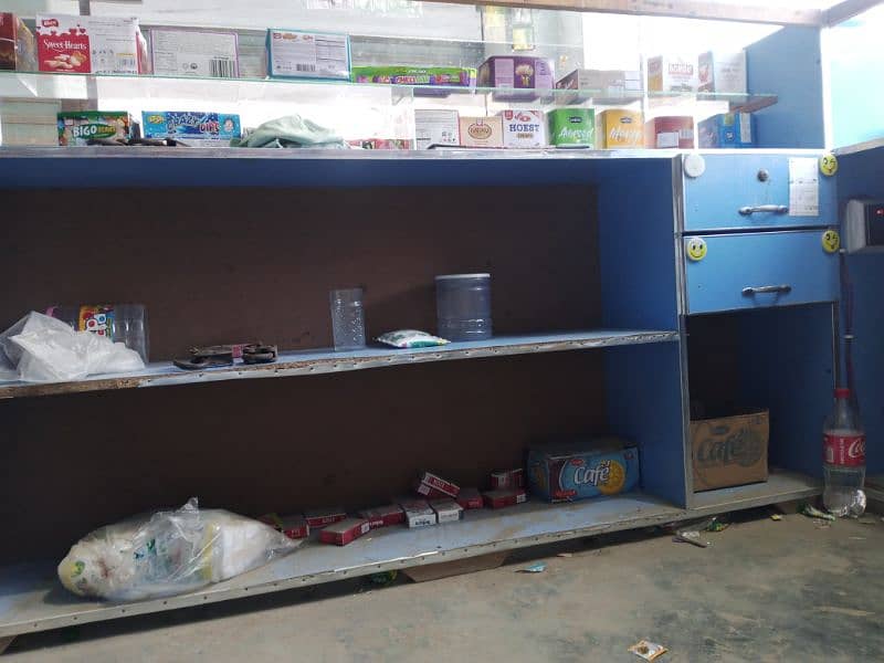 karyana shop counter +Rack+lays stand new condition use only 01 month 5