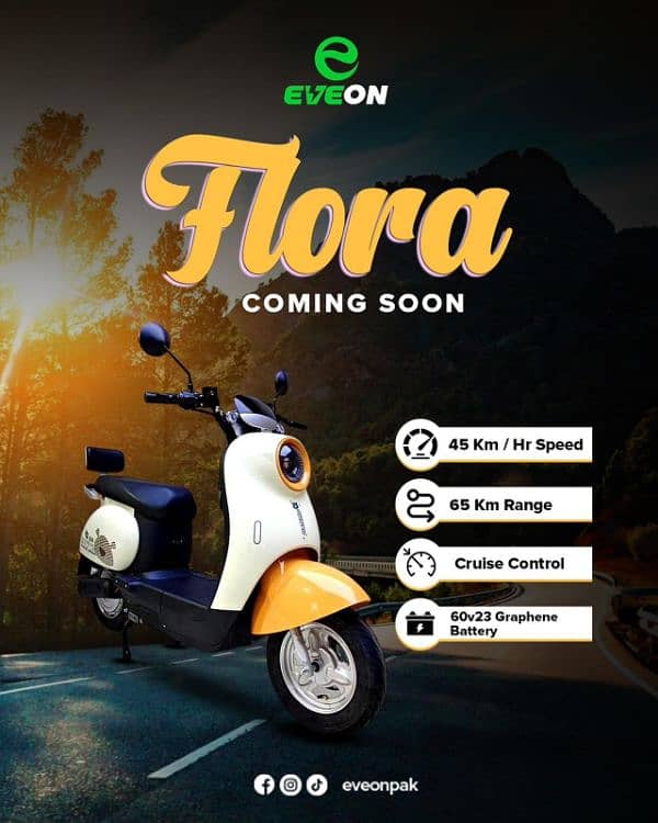 electric bikes,electric scooter, Electric scooty flora 2025 brand new 4