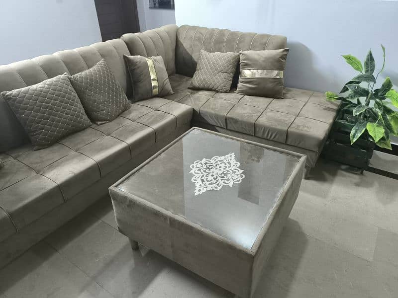 L shape 6 seater sofa 1