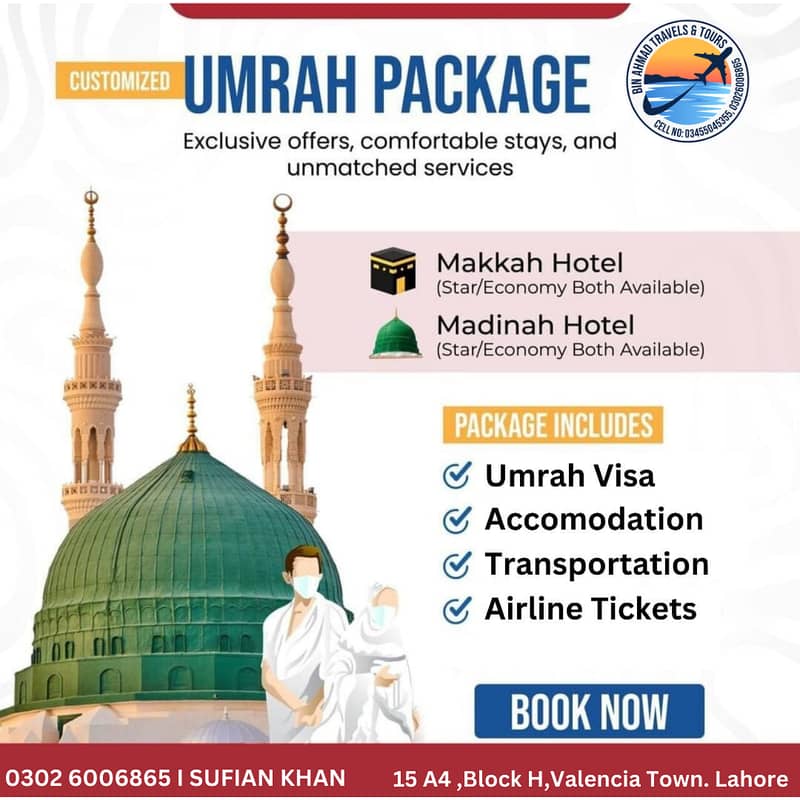 Umrah /Visit Visas/and All Air tickets Services 5