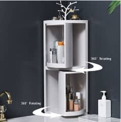 corner cabinet rotatable with double decker door