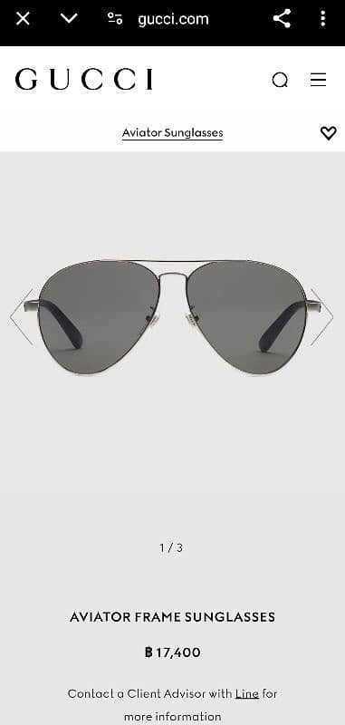 Authentic GUCCI Men's Aviator Sunglasses - Elegant & Stylish 0