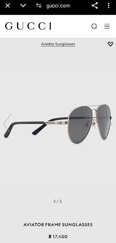 Authentic GUCCI Men's Aviator Sunglasses - Elegant & Stylish 1