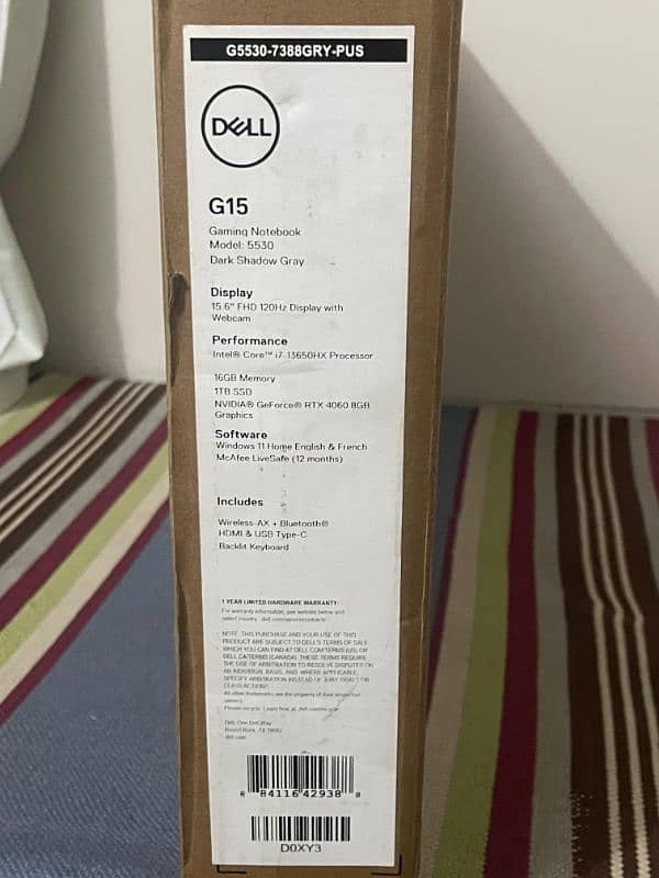 Dell G15 Gaming Laptop Brand new Box  Intel Code i7 13-Generation 3