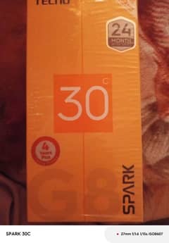 Tecno spark 30c 2 months used 18 months warranty with all Saman an box