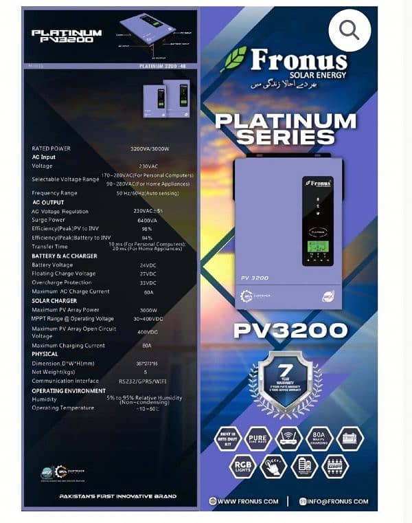 Fronus PV 3200 only Rs 64000 bought Rs 100000 1