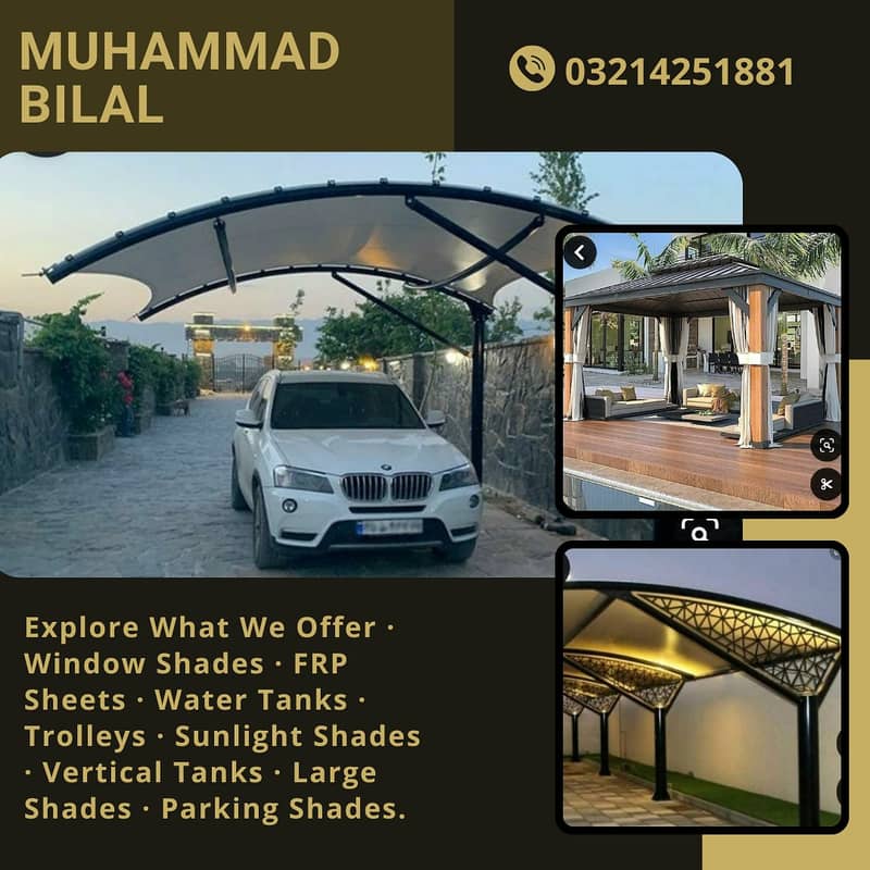 sheds \ fiberglass sheds \ tensile shades \ car parking shed \ shades 0