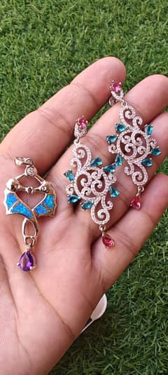 Italian Jewllery Pendant And Earings