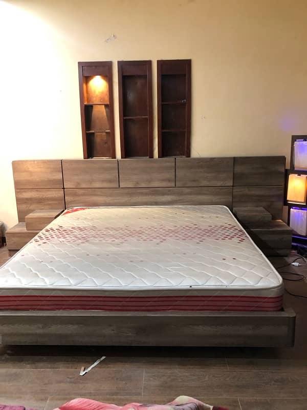 DESIGNER KING SIZE BED WITH SPRING MATTRESS!! Urgent!! 1