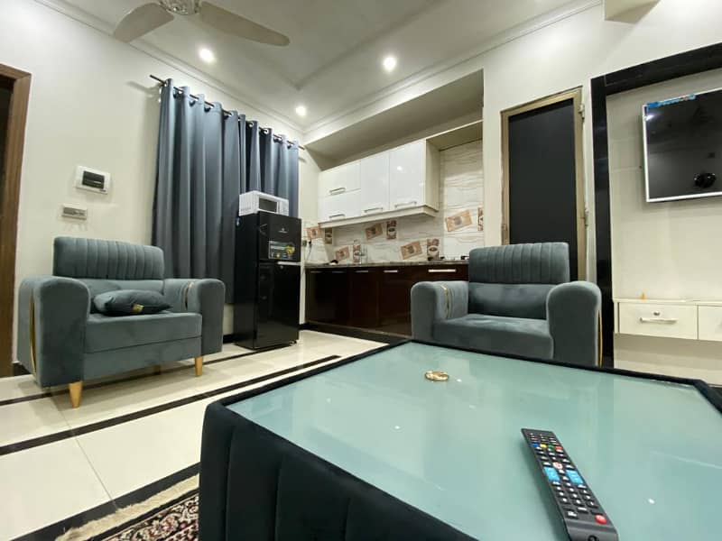 AN OUTSTANDING ONE BED LUXURY FULLY FURNISHED APARTMENT AVAILABLE FOR RENT IN E-11 5