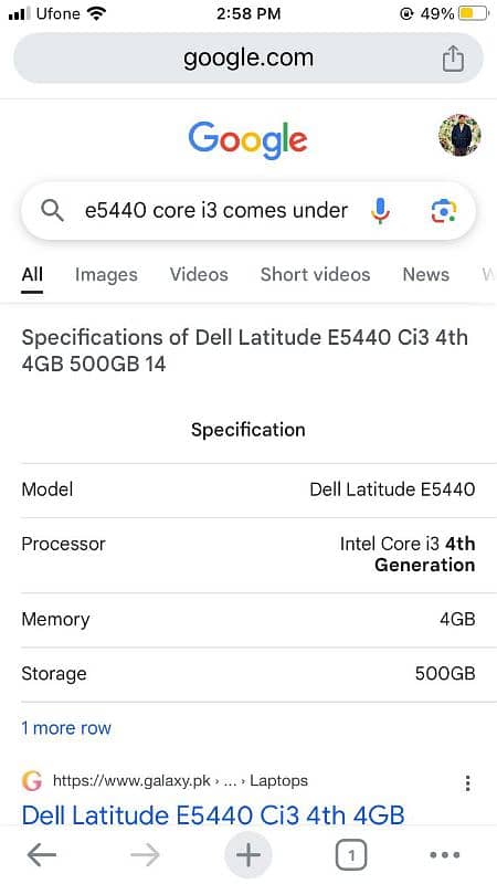 Latitude E5440 corei3 4th generation 4