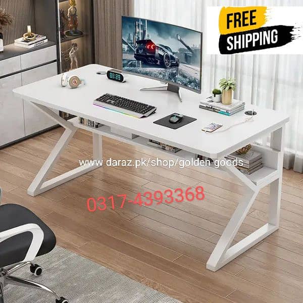 Computer table, Office table , Study table With Bookshelf 5