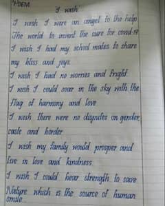 handwriting assignment work