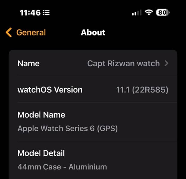 Apple watch Series 6. 2