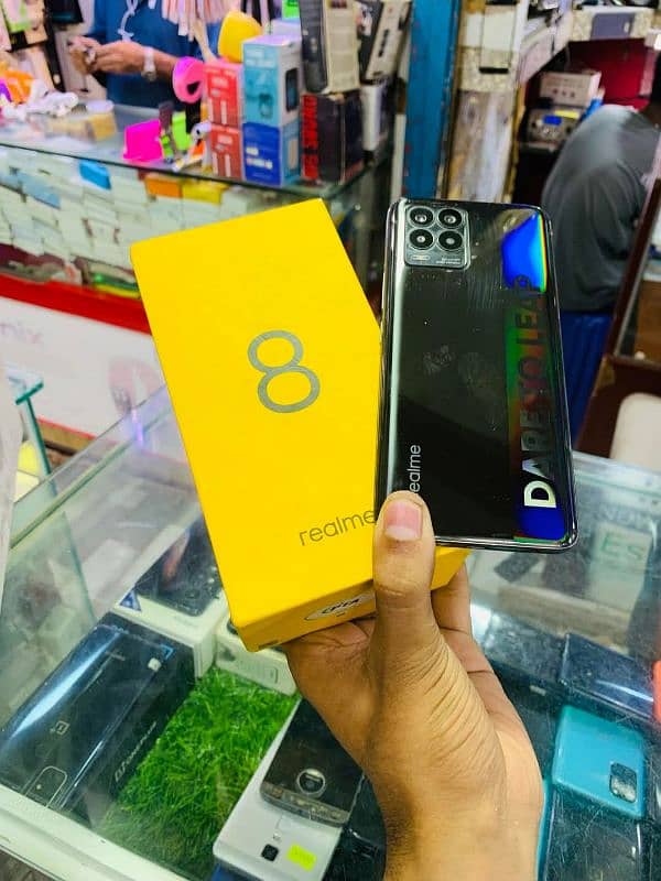 REALME 8 OFFICAL PTA APPROVED WITH IMEI MATCH BOX WITH ORAGINAL CHARGE 0