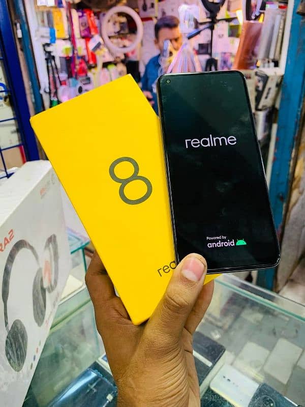 REALME 8 OFFICAL PTA APPROVED WITH IMEI MATCH BOX WITH ORAGINAL CHARGE 1