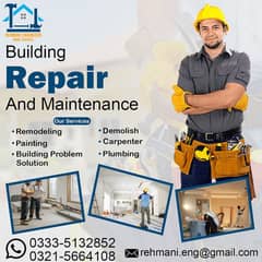 Plumber Services - Carpenter - Painter - Building problems - Demolish