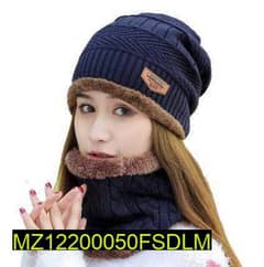 Beanie Wool Cap with Neck Warmer Big Sale