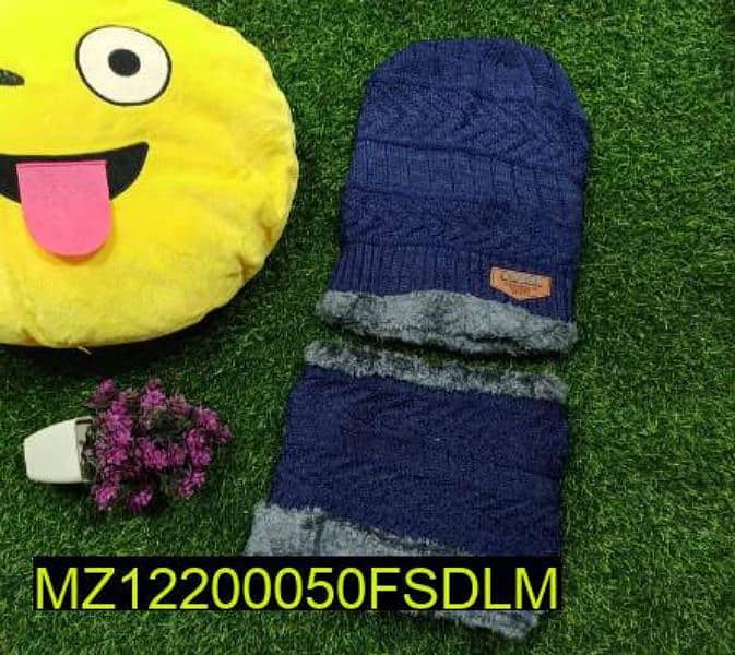 Beanie Wool Cap with Neck Warmer Big Sale 2