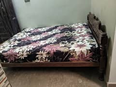 Sheesham Wooden Bed with Jelly Mattress