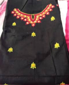 Unstitched Khaddar Embroidery Kurti