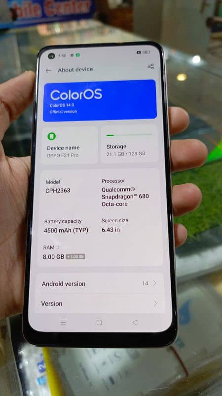 Oppo F 21 Pro 8Gb / 128 Gb ram 1