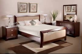 Bed Set - Bedroom Set -Single Bed - Wooden Bed - Bed with Side Table