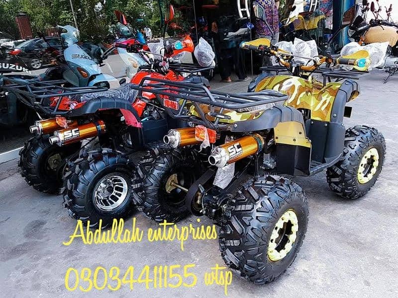 Full variety available atv 4 wheels delivery all Pakistan 4