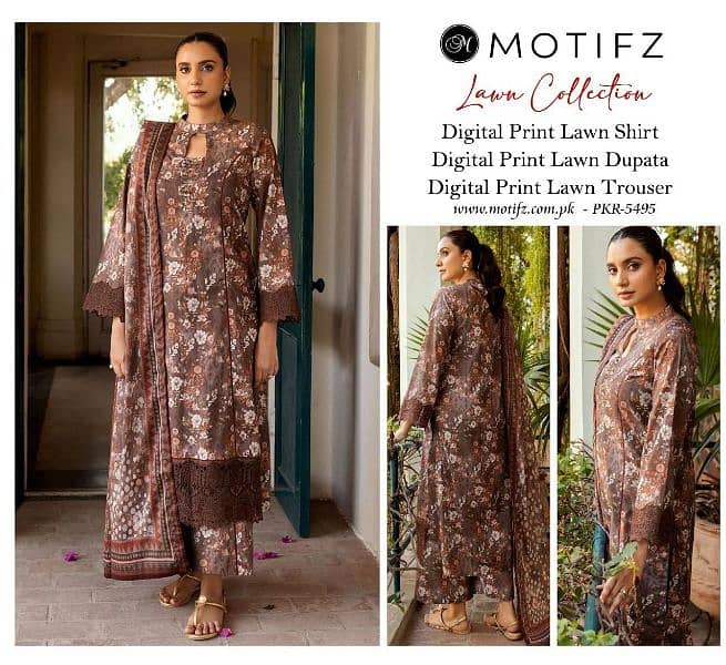 women stunning digital print lawn with print design 3_pcs 18