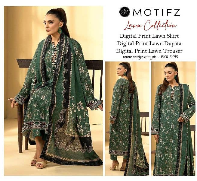 women stunning digital print lawn with print design 3_pcs 19