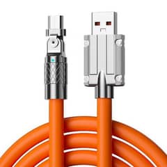 120W Super Fast Charging Cable Metal Zinc Alloy Liquid Silicone