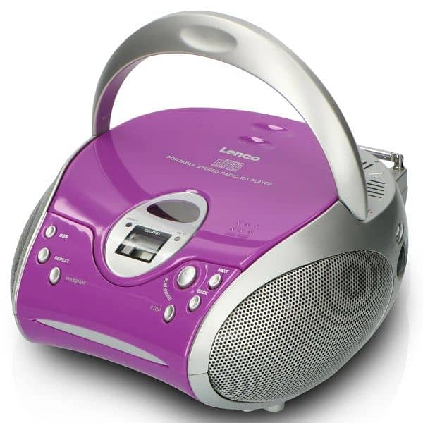 LENCO SCD-24 Purple - Portable stereo FM radio with CD player - Purple 3