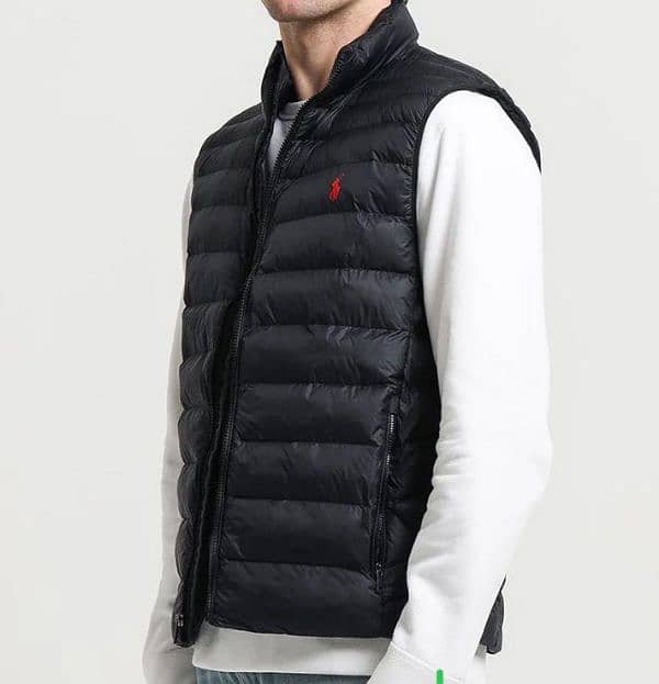 black polo puffer jacket 1