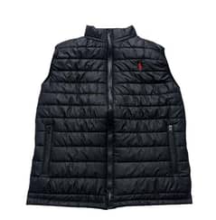 black polo puffer jacket