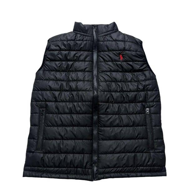 black polo puffer jacket 0