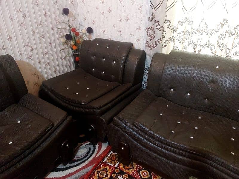 7 seater original leather sofa 1