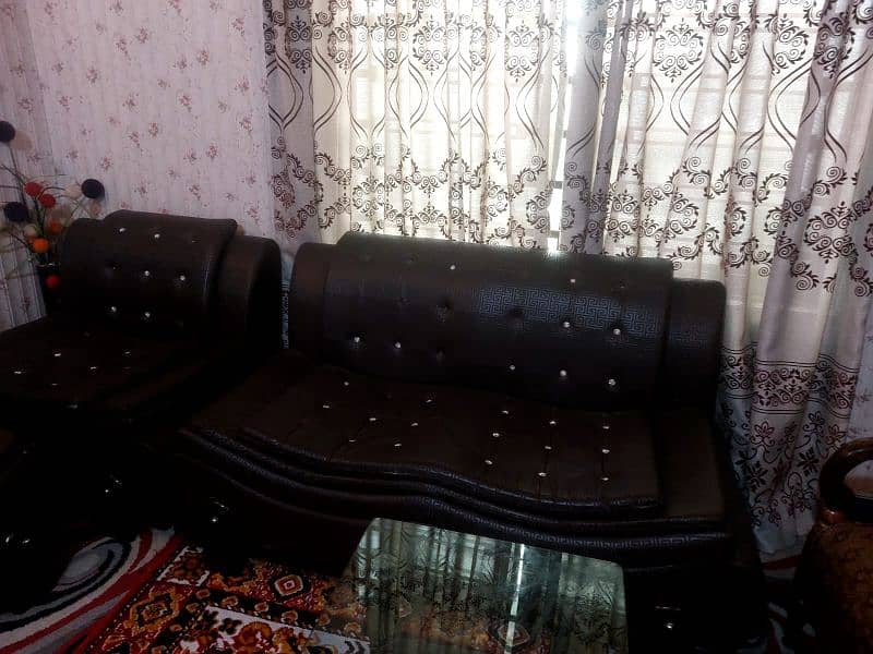 7 seater original leather sofa 2