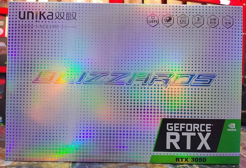 UNIKA BLIZZARDS RTX-3050 6GB-DDR6 GPU available 0