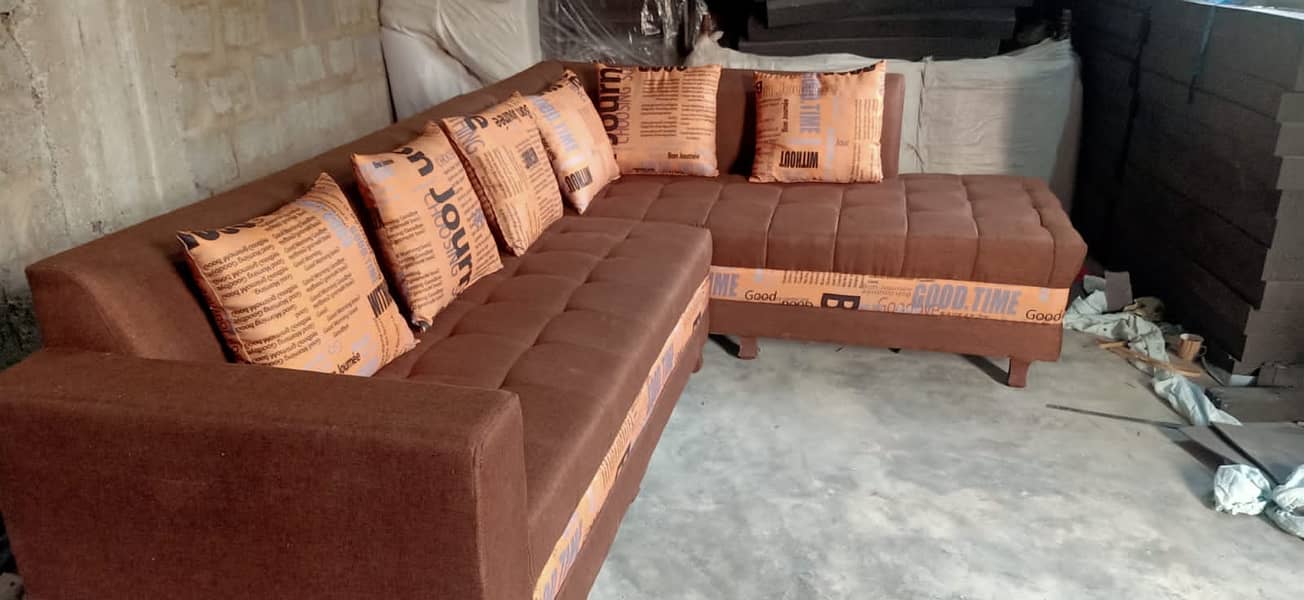 L shape sofa / sofa set / sofa repair / fabric change / sofa poshish 16