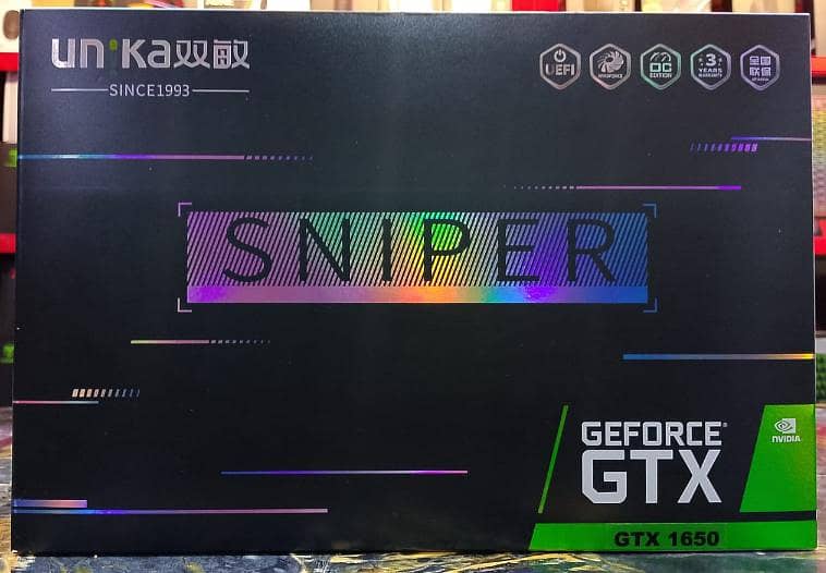 UNIKA SNIPER GTX-1650 4GB DDR6 graphic card available 0