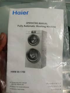 Haier,HWM90-1789 Operating Manual Fully Automatic Washing Machine