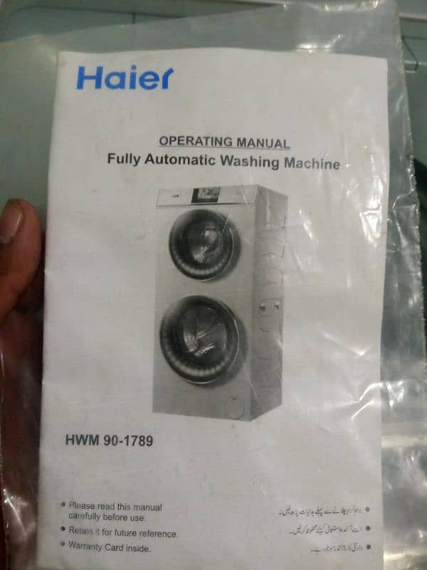 Haier,HWM90-1789 Operating Manual Fully Automatic Washing Machine 0