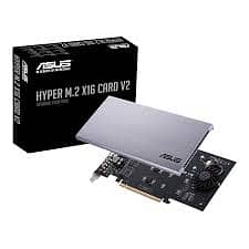 ASUS Hyper M. 2 X16 PCIe 3.0 X4 Expansion Card V2 Supports 4 NVMe