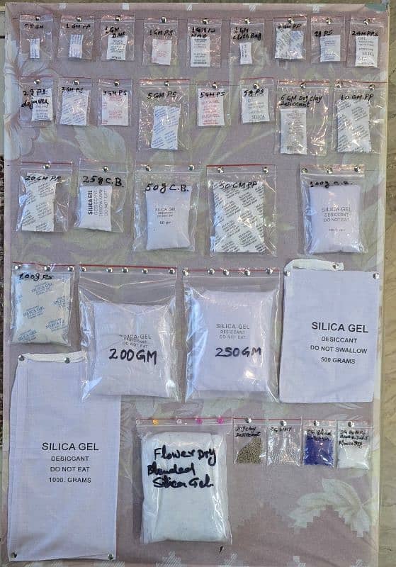 Silica gel stock for sale ,Silica Packets ,Blue orange & white beeds 2