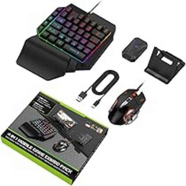 Half Hand Gaming Keyboard and Mouse Combo, 0