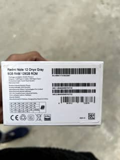 redmi note 12/ storage 8/128